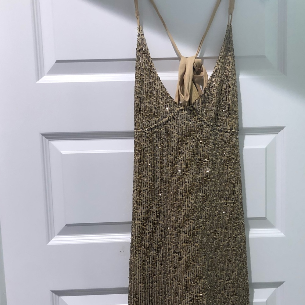 Intimately Free People Dress. Gold & Sparkly!!